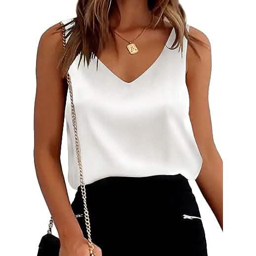 Image of Womens Silk Satin Tank Tops