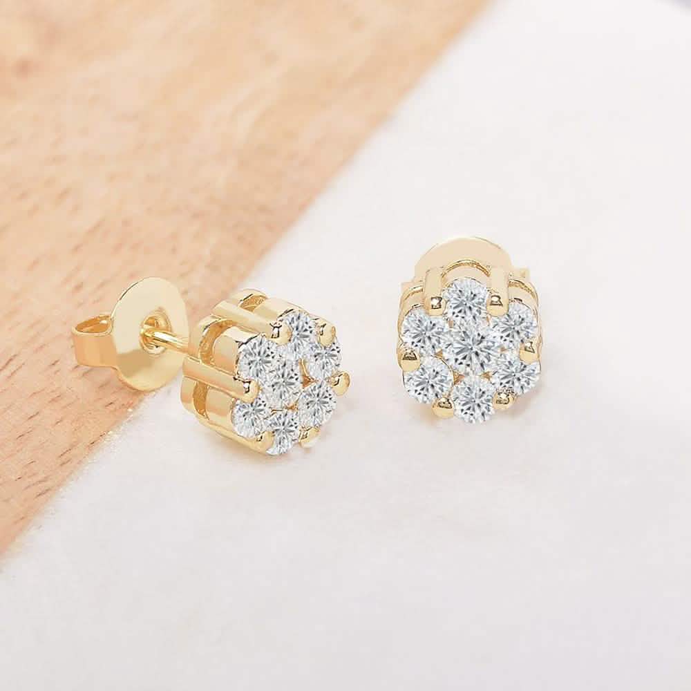 Image of Cluster Flower Stud Earrings