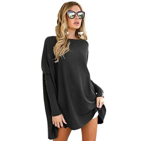 Image of Women's Plain Oversized Loose Fitting Tunic Top