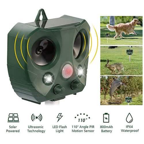 Image of Ultrasonic Animal Repeller Solar