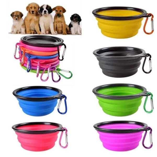Image of 2-Pack: Collapsible Food Water Travel Bowl
