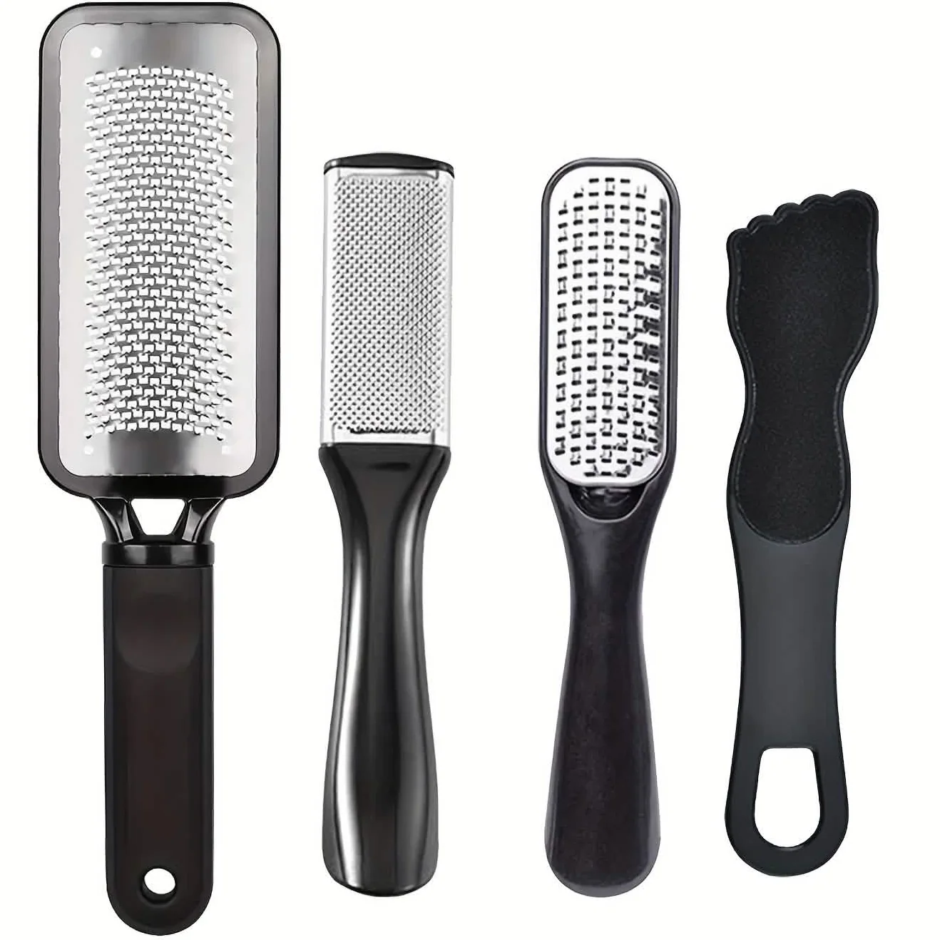 Image of 4-Piece Stainless Steel Foot File Set – Callus & Dead Skin Remover
