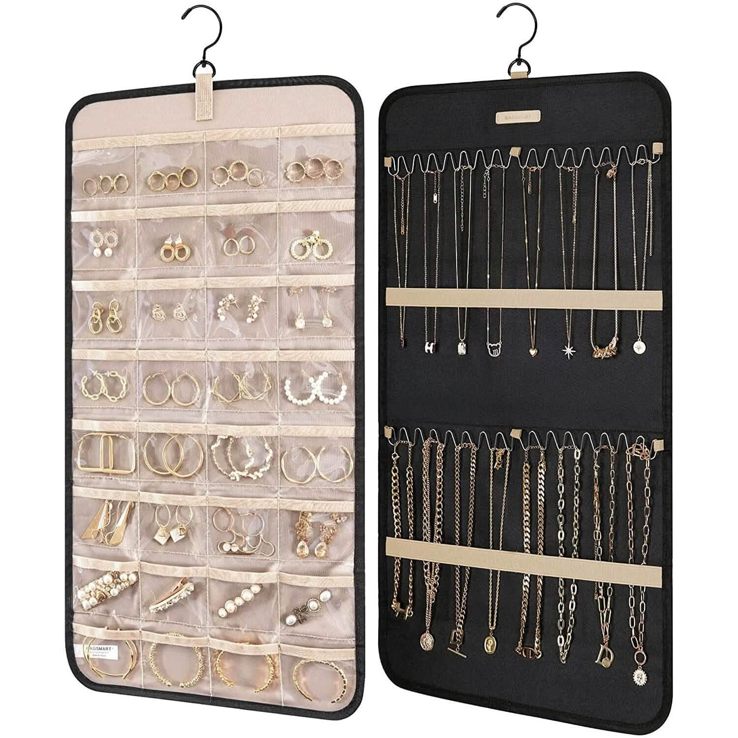 Image of Hanging Jewelry Organizer Storage Roll