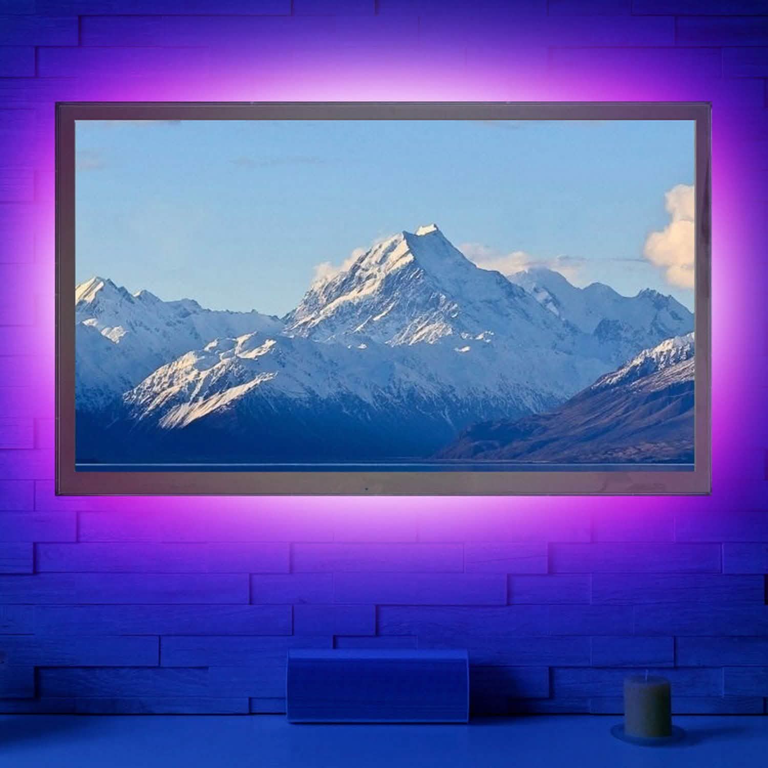 Image of 6.56ft TV LED Backlight RGB Strip Light USB Monitor Lighting