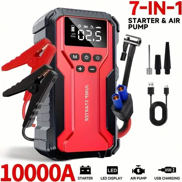 Image of 7-in-1 Emergency Car Power Supply Starter & Air Pump