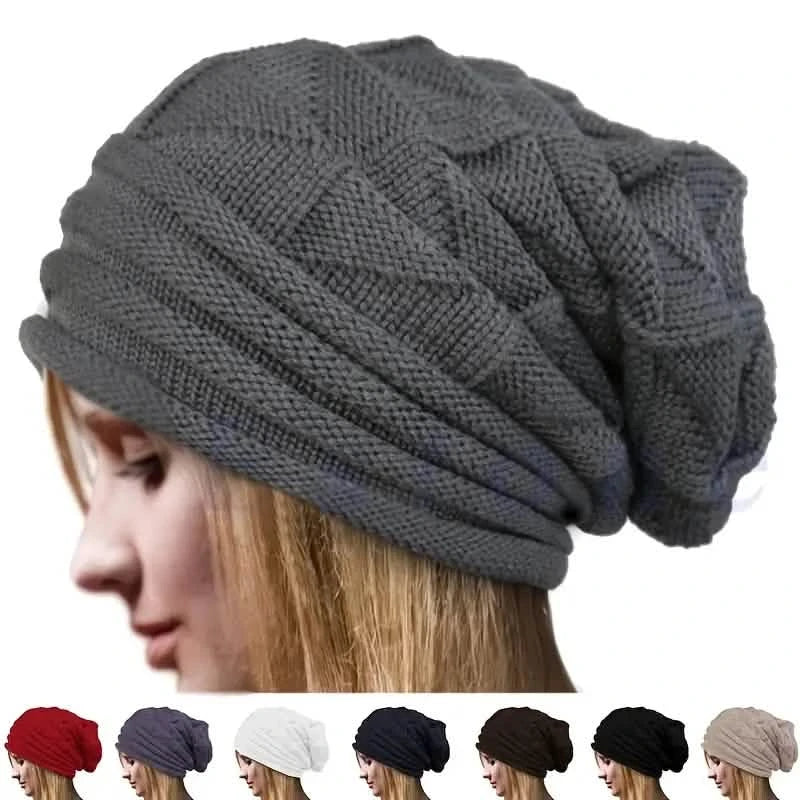 Image of Unisex Oversized Knitted Baggy Beanie