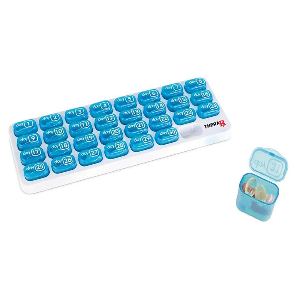Image of 31 Day Monthly Pill and Vitamin Organizer with Large Removable Pods
