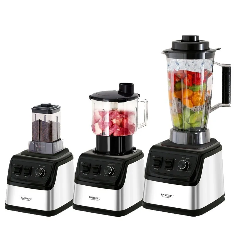 Image of Silver Crest 9500W 3L Stainless Steel Commercial Mixer Blender Heavy Duty 3-in-1 Professional Kitchen Tool with 6 Blades