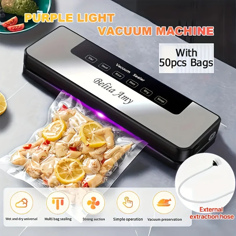 Image of Vacuum Sealer Machine - Wet/Dry, Automatic, Includes 50 Bags