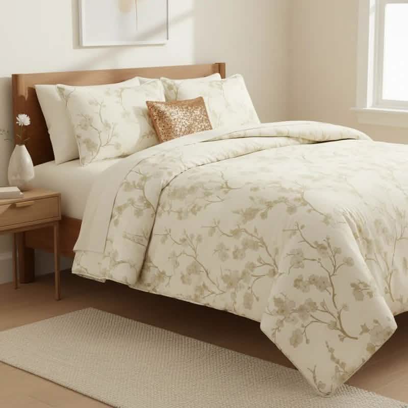 Image of Floral 5-Piece Comforter Set - Farmhouse Bed in a Bag