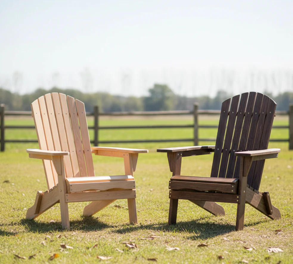 Image of Folding Adirondack Chair – Outdoor Patio Yard Deck Beach Lawn