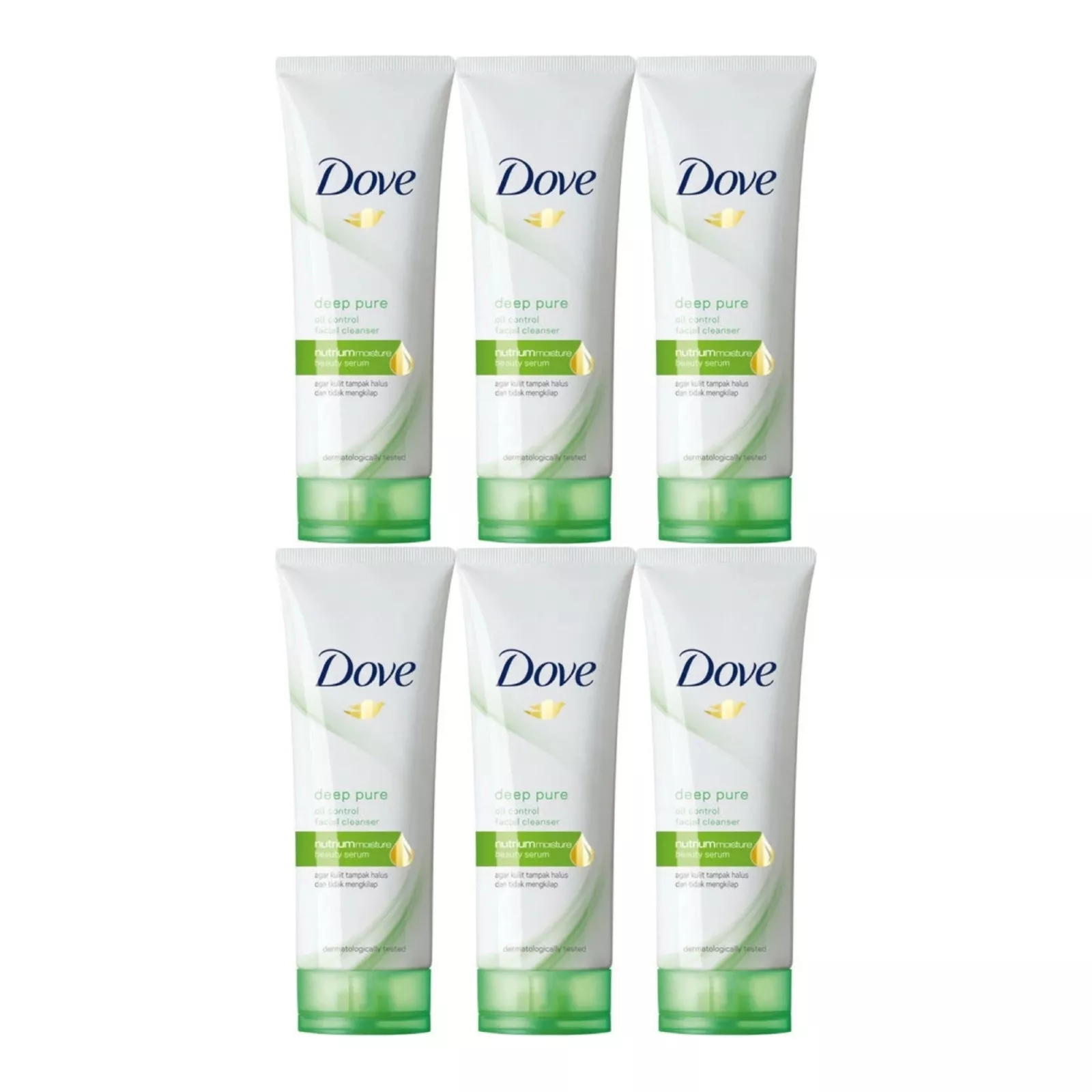 Image of 6 Pack Dove Deep Pure Oil Control Facial Cleaner 100 Grams