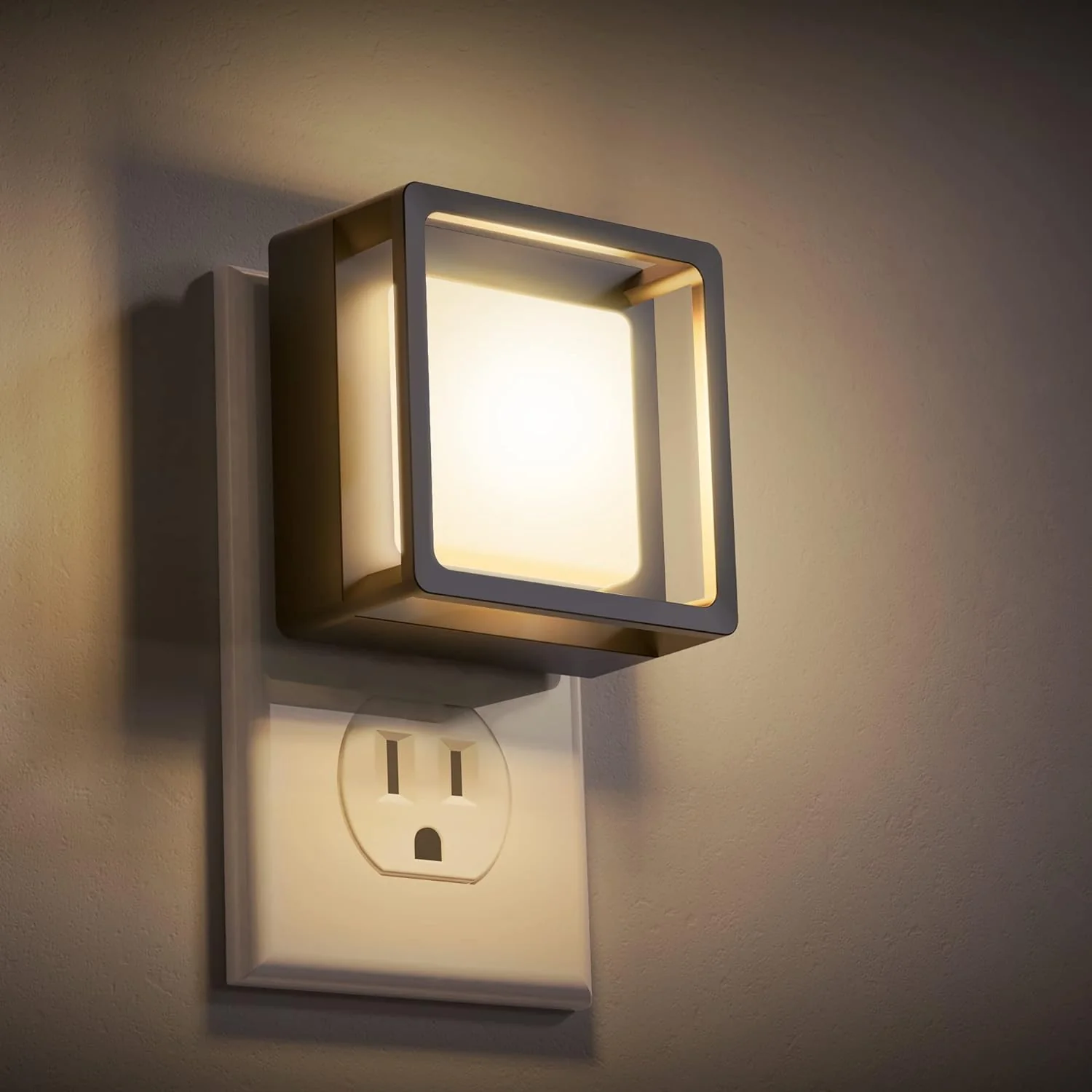 Image of LED Night Light [2 Pack] with Dusk-to-Dawn Sensor, Dimmable, Adjustable Brightness