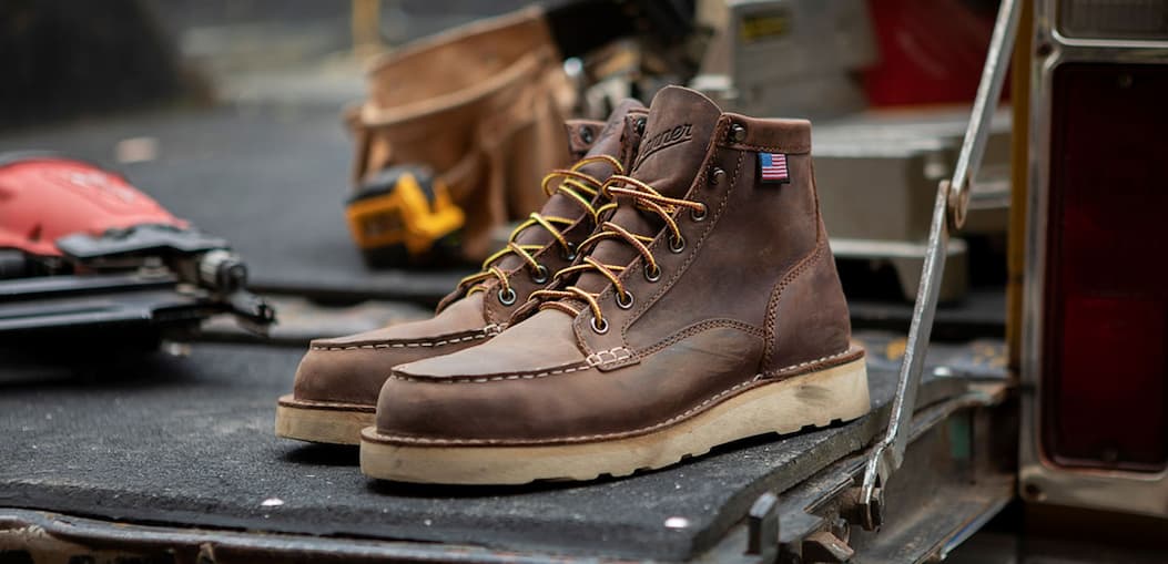 Pictured: Bull Run Moc Toe - Brown