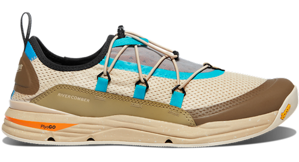 Pictured: Rivercomber in Sand/Bluebird - Available in Men's and Women's