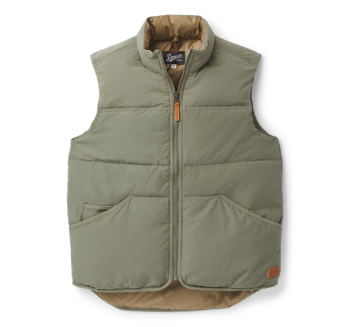 Pictured: Zigzag Down Vest - Dusty Olive - Unisex