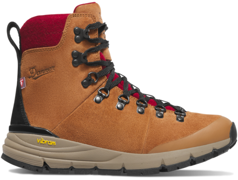 67350 - Arctic 600 Side-Zip - Brown/Red Felt 200G - Women's