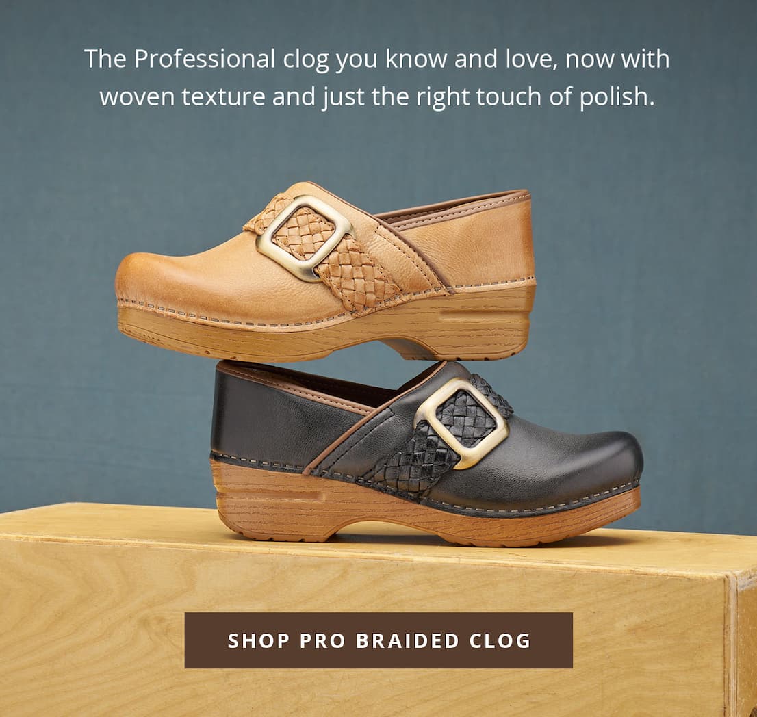 The Professional clog you know and love, now with woven texture and just the right touch of polish. | Shop Pro Braided Clog