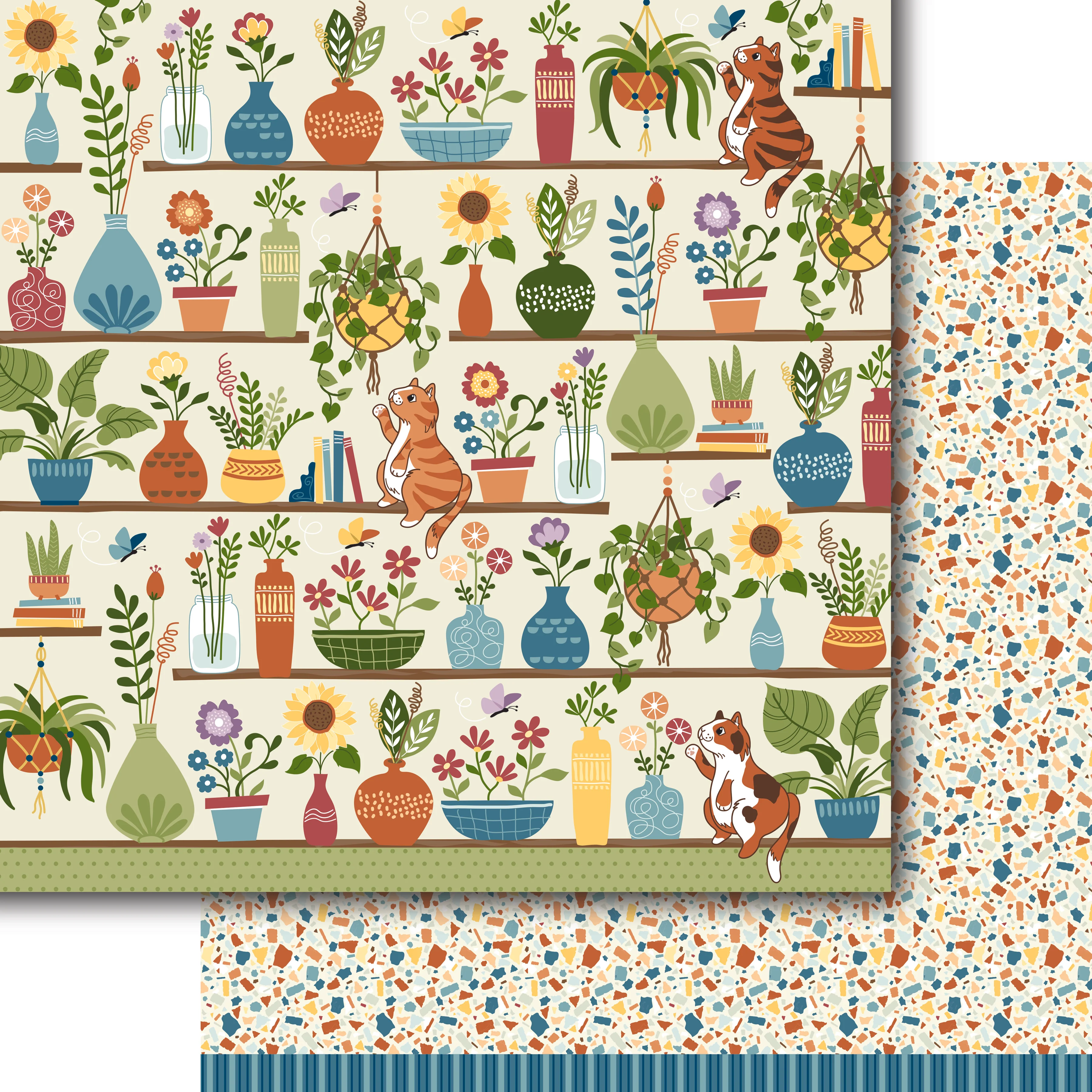 Potted Posies Paper Pack (15 Sheets)