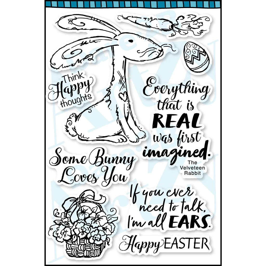 Raggity Rabbit Stamp Set