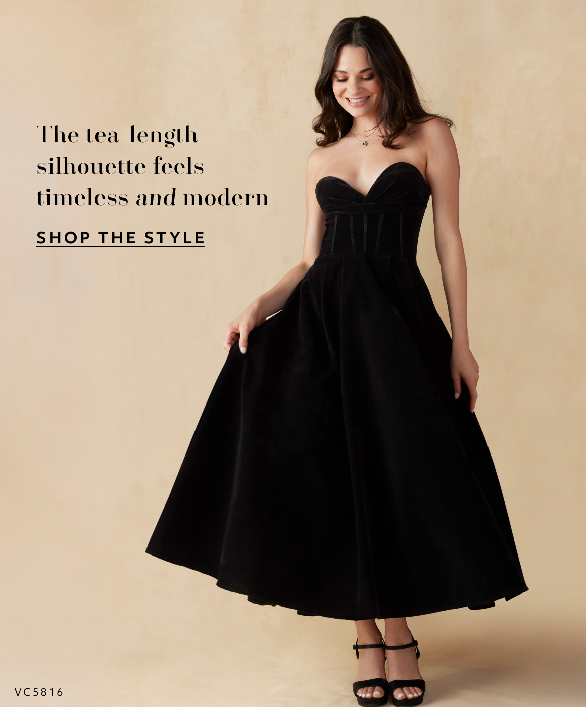 The tea-length silhouette feels timeless and modern - SHOP THE STYLE