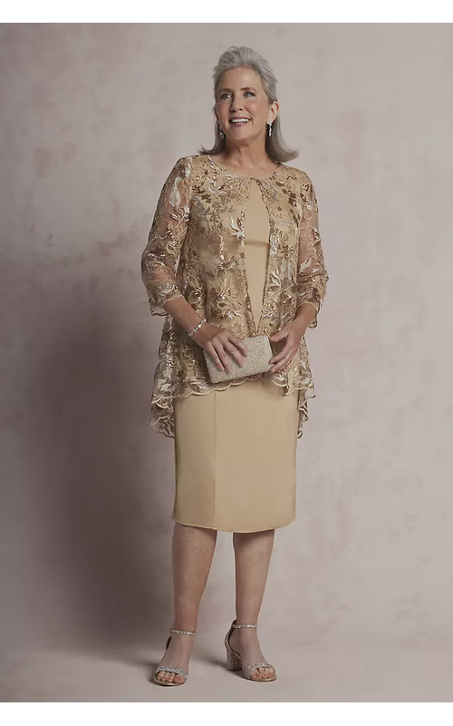 High-Low Matte Satin Jacket Dress