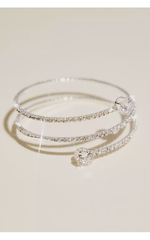 Wrap Rhinestone Bracelet with Cubic Zirconia End