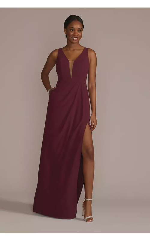 Chiffon Illusion Cutouts Dress