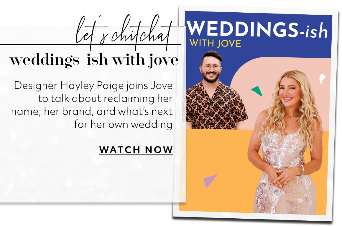 let's chit chat - weddings-ish with jove