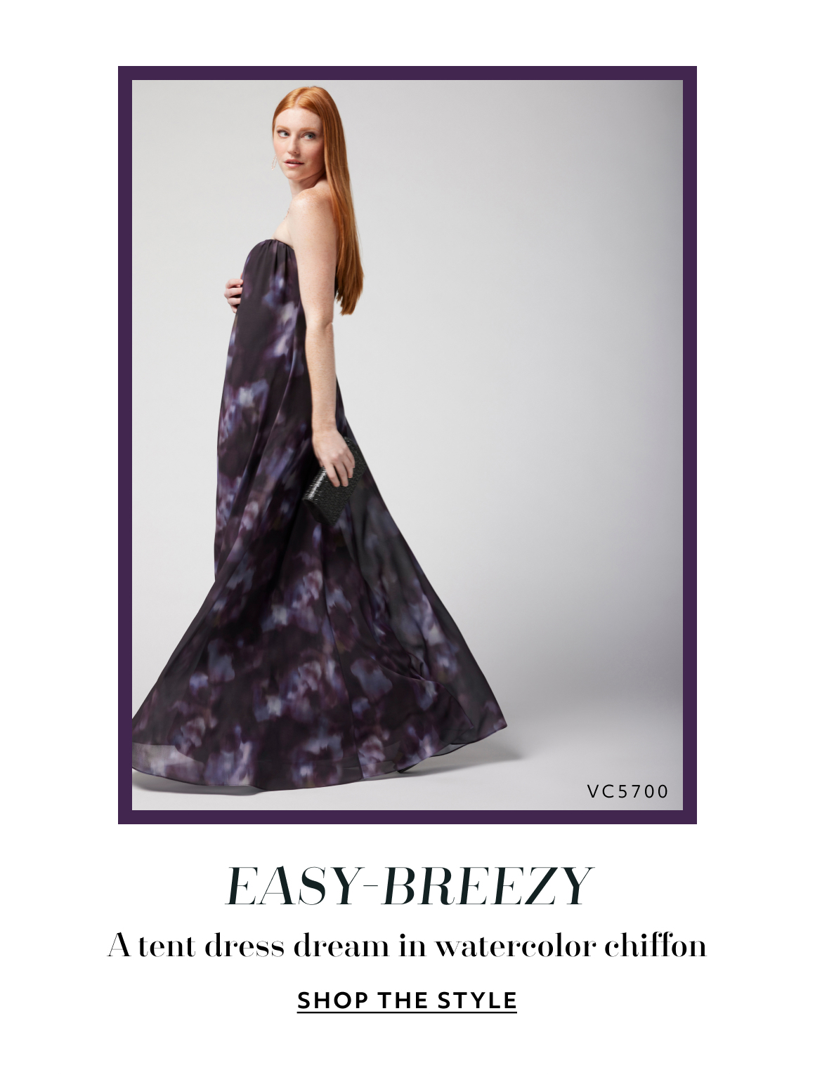 EASY-BREEZY A tent dress dream in watercolor chiffon - SHOP THE STYLE