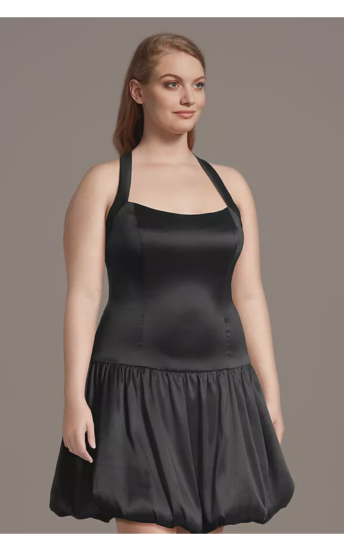 Tank Bubble Hem Mikado Mini Dress