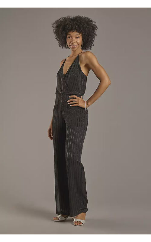 Metallic Halter Jumpsuit