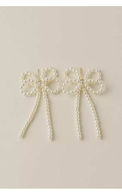 Pearl Bow Earrings