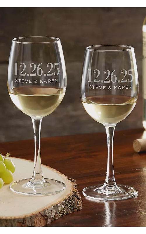 The Big Day Personalized Wedding Favor Glasses