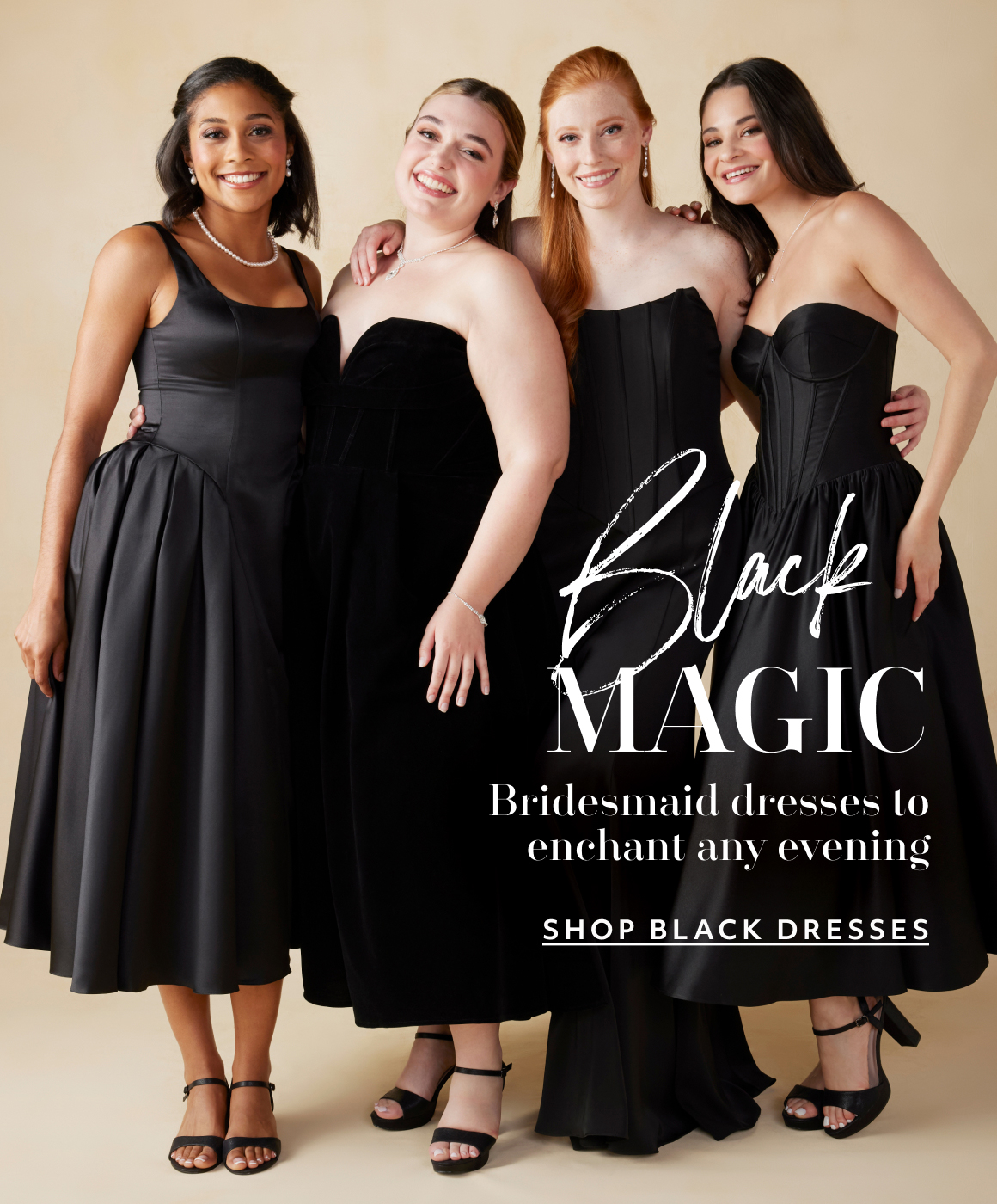 black magic - bridesmaid dresses to enchant any evening! shop black dresses