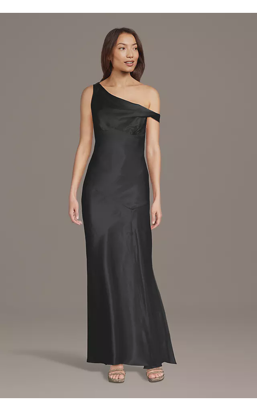 Charmeuse Asymmetrical Sheath Dress