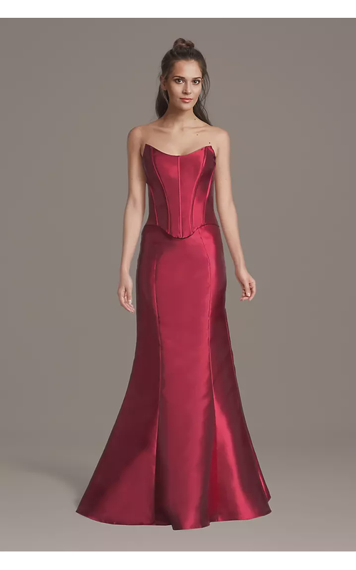 Two-Piece Strapless Mikado Mermaid Dress