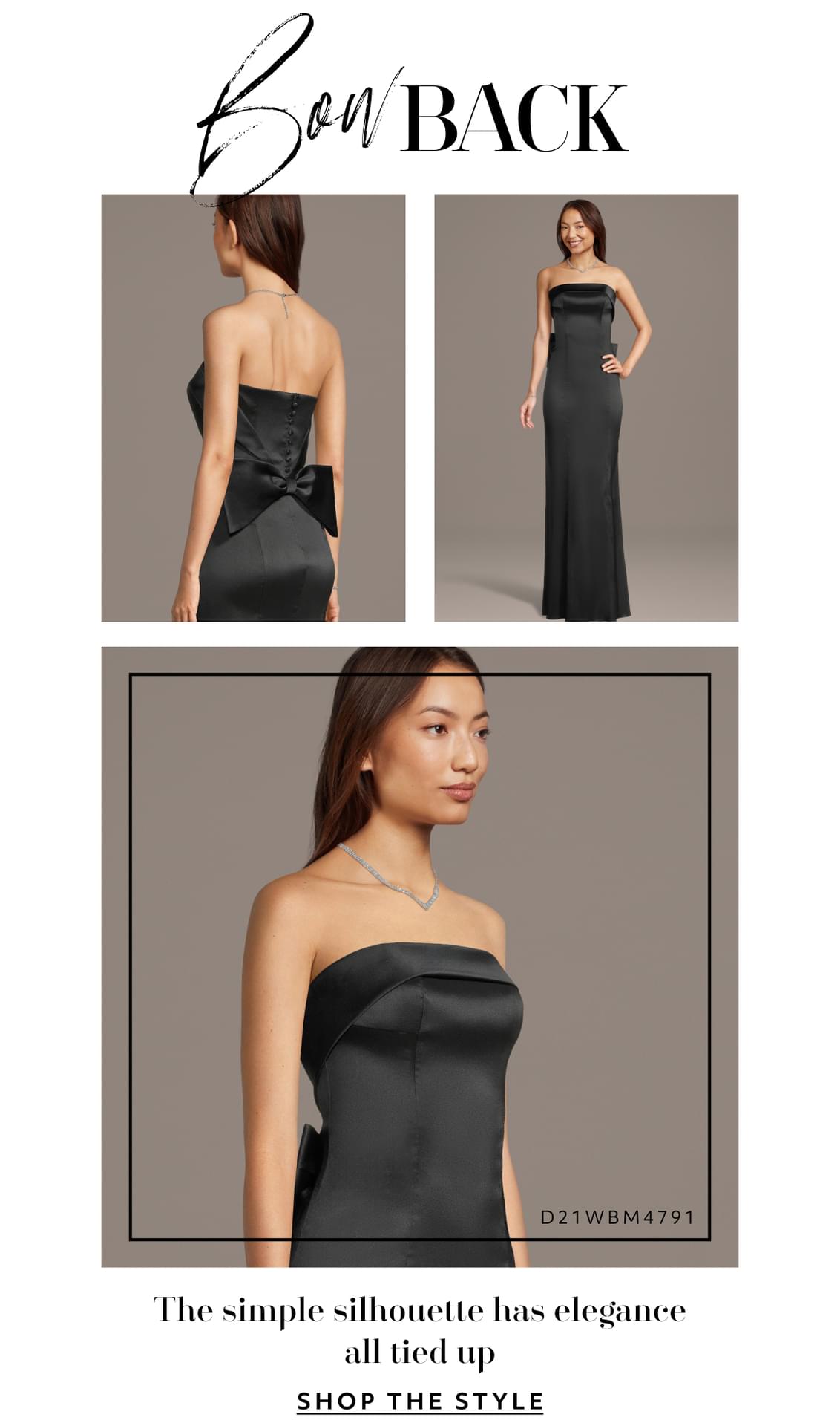 the simple silhouette has elegance all tied up - shop the style