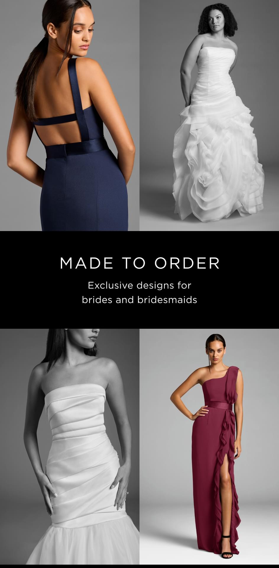 MADE TO ORDER - Exclusive designs for brides and bridesmaids
