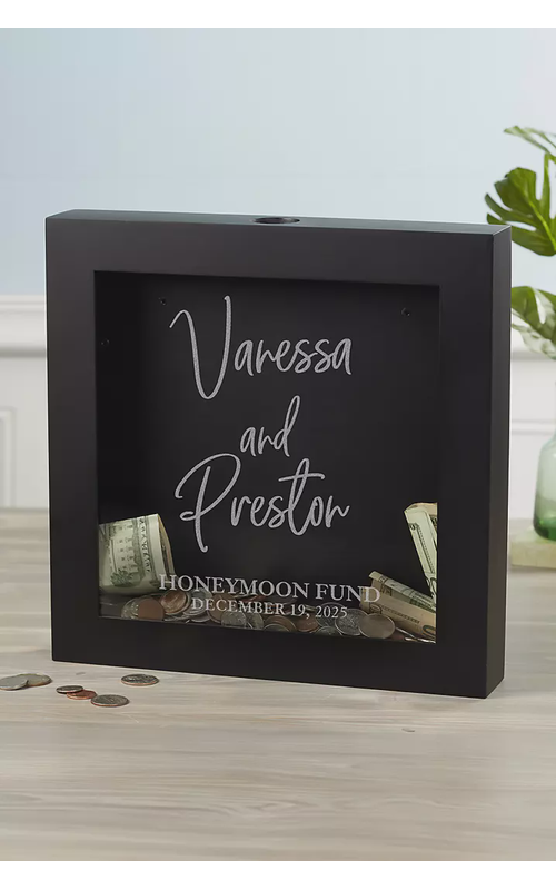Honeymoon Fund Personalized Shadow Box