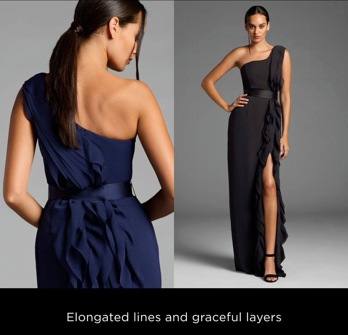 Elongated lines and graceful layers