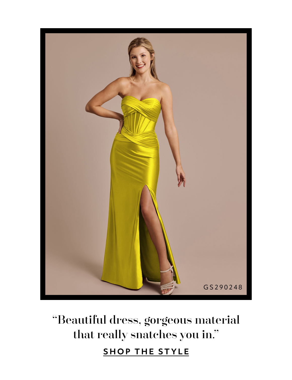 beautiful dress, gorgeous material that really snatches you in - shop the style