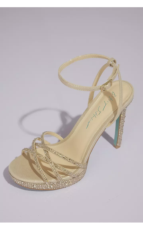 Rhinestone Strappy Platform Stiletto Sandals
