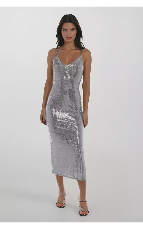 Disco Dot Maxi Tank Bodycon Dress