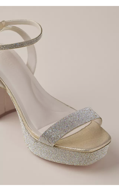 Glitter High Block Heel Sandals