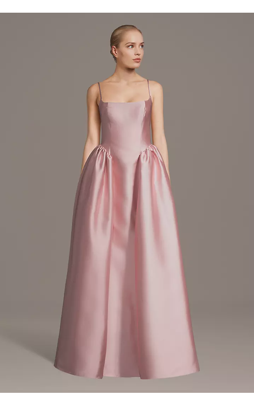 Strapless Mikado Exaggerated Hip Ball Gown