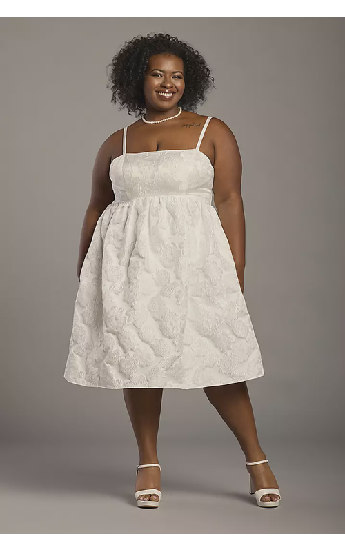 Brocade Babydoll Mini Dress