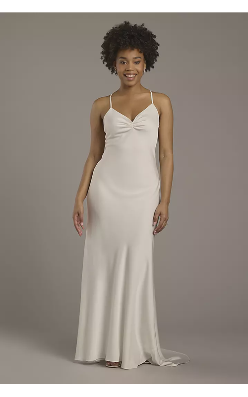 Matte Satin Spaghetti Strap Slip Dress