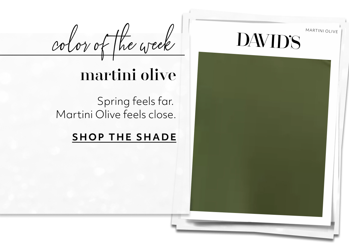 COLOR OF THE WEEK - MARTINI OLIVE