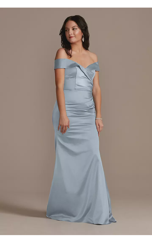 As Is Satin Off-the-Shoulder Mermaid Dress